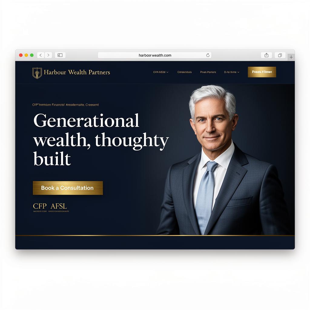 Harbour Wealth Partners website mockup