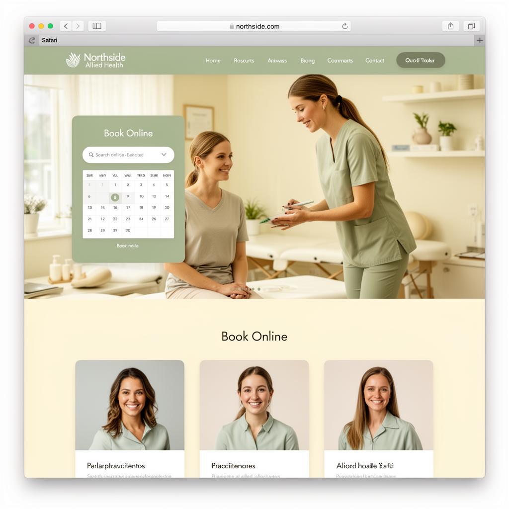 Northside Allied Health website mockup
